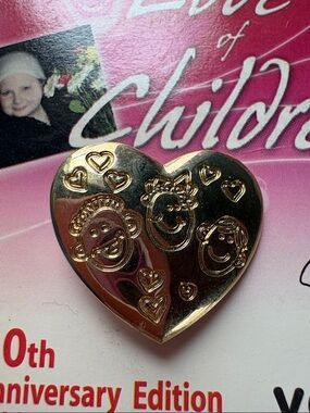 ❤️‍🔥3/10$❤️‍🔥Gold Heart Family Brooch - Heart with Smiling Faces